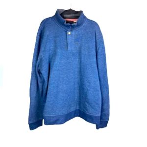 ORVIS 1/4 Zip Signature Pullover Fleece Sweater Gray Mens XL Cotton Blend